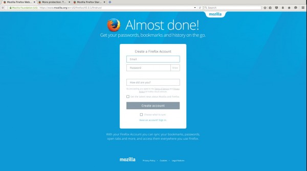Firefox apps install